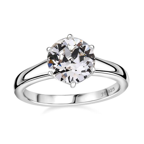 J Francis gefertigt mit SWAROVSKI Weißer Swarovski Kristall Ring, 925 Silber rhodiniert image number 18