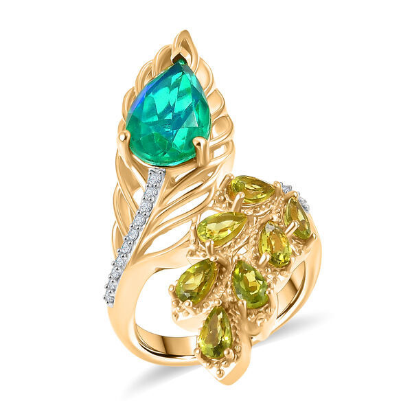D'Joy Pfau Triplett Quarz, Peridot und Zirkon Ring - 4,90 ct. image number 3