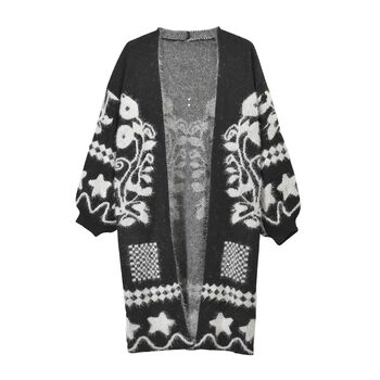  Winter hoodiesize:length:100cm
bust:53cmcolor:black and whiteMaterial: 100%POLYESTERweight: 720g 