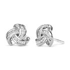 Lustro Stella - Wei&szlig;e Zirkonia Ohrringe, 925 Silber platiniert ca. 4.68 ct