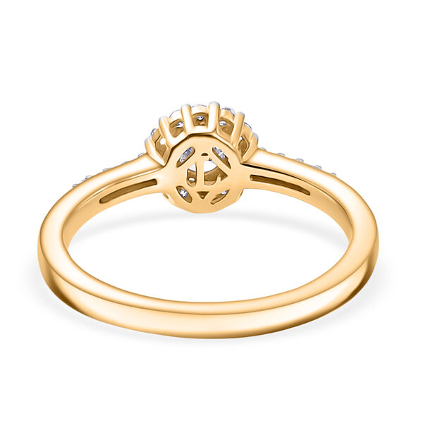 LUXURIANT SI-GH Labor Diamant Ring, 925 Silber 750 Gelbgold Vermeil - 0,50 ct. image number 6