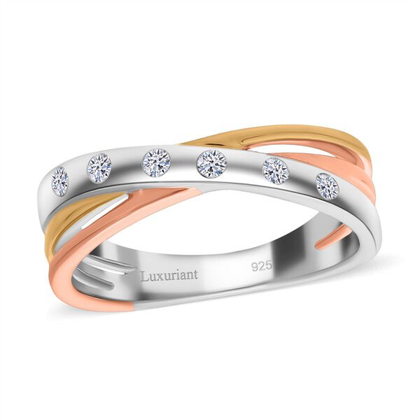 LUXURIANT SI Labor Diamant dreifarbiger Ring - 0,15 ct. image number 2