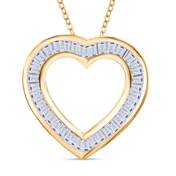 LUXURIANT DIAMOND - Lab Grown Diamant SI-GH Anhänger mit Kette ca. 50 cm 925 Silber 750 Gelbgold Vermeil ca. 0.50 ct image number 0