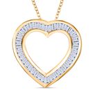 LUXURIANT DIAMOND - Lab Grown Diamant SI-GH Anhänger mit Kette ca. 50 cm 925 Silber 750 Gelbgold Vermeil ca. 0.50 ct