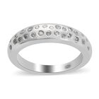 Diamant Band Ring 925 Silber Platin-Überzug image number 3