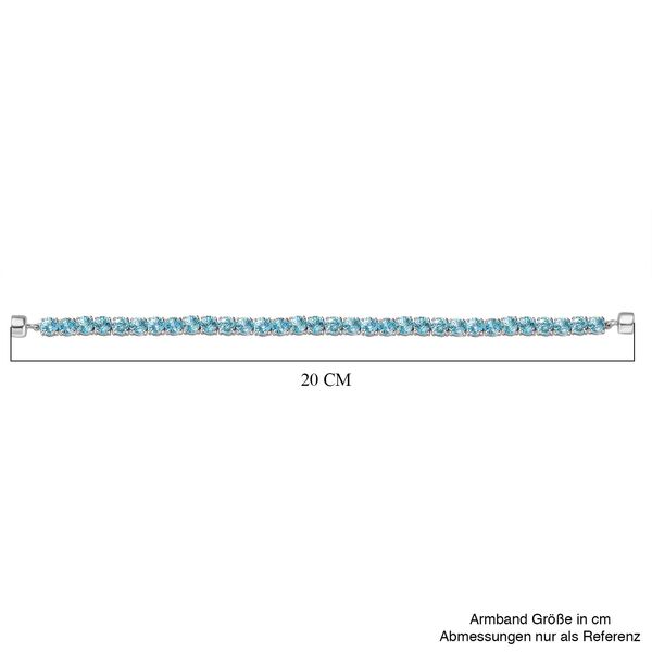 D'Joy AAA Blauer Zirkon Armband ca. 19 cm 925 Silber rhodiniert ca. 33,95 ct. image number 4