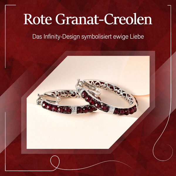 Infinity rote Granat-Ohrringe image number 6
