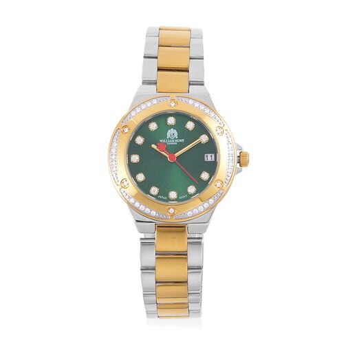 William Hunt - Moissanit japanisches Uhrwerk zweifarbige Uhr- 0,20 ct. image number 0