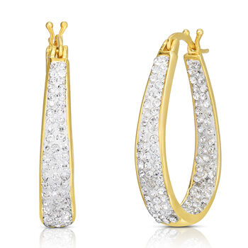 Wei&szlig;e Kristall-Inside-Out-Creolen