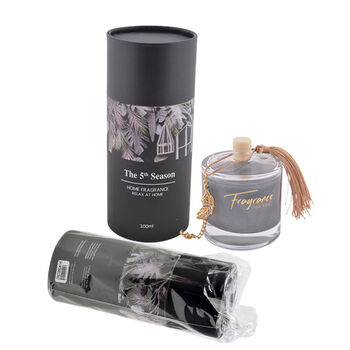 The 5th Season - 100ml Runder Diffusor mit Glitzerpuder in Geschenkbox, Duft: Cold Water, Grau