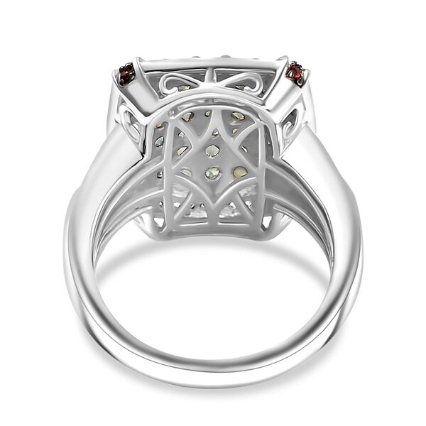 AA Alexandrit, wei&szlig;er und Kaffee Zirkon Ring - 1,97 ct. image number 6