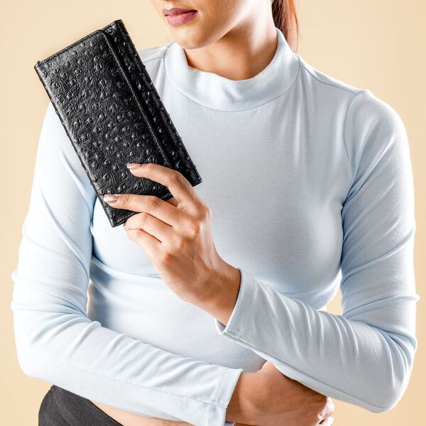 Leder Brieftasche, schwarz image number 2