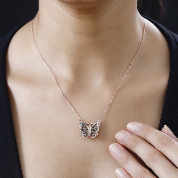 GP Kollektion - Wei&szlig;er Diamant Schmuckset 925 Silber Ros&eacute;gold Vermeil ca. 0.75 ct image number 3