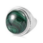 Malachit Ring, Edelstahl, (Größe 17.00) ca. 34.88 ct