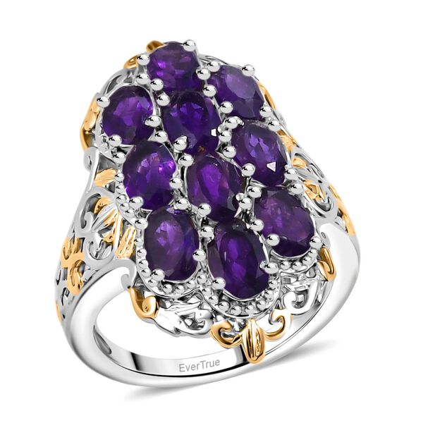 Afrikanischer Amethyst Ring Messing (Größe 18.00) ca. 4,70 ct image number 4