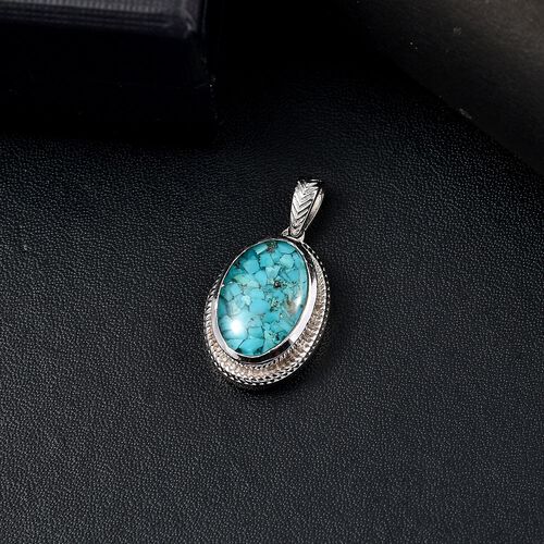 Sleeping Beauty Matrix Türkis Anhänger 950 Kupfer ca. 8,00 ct. image number 1