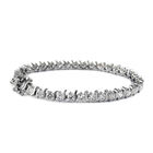 Tennisarmband mit Zirkonia, ca. 19 cm Messing