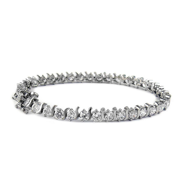 Zirkonia Tennis-Stil-Armband, 19 cm image number 0