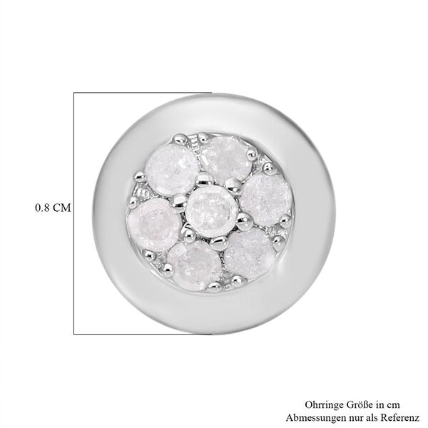 Wei&szlig;e Diamant Ohrringe, 925 Silber platiniert, ca. 0.25 ct image number 5