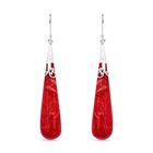 Royal Bali - Rote Koralle Ohrringe 925 Silber