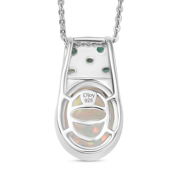 AA Natürlicher, äthiopischer Welo Opal, Smaragd Schmuckset 925 Silber rhodiniert ca. 2,58 ct. image number 5