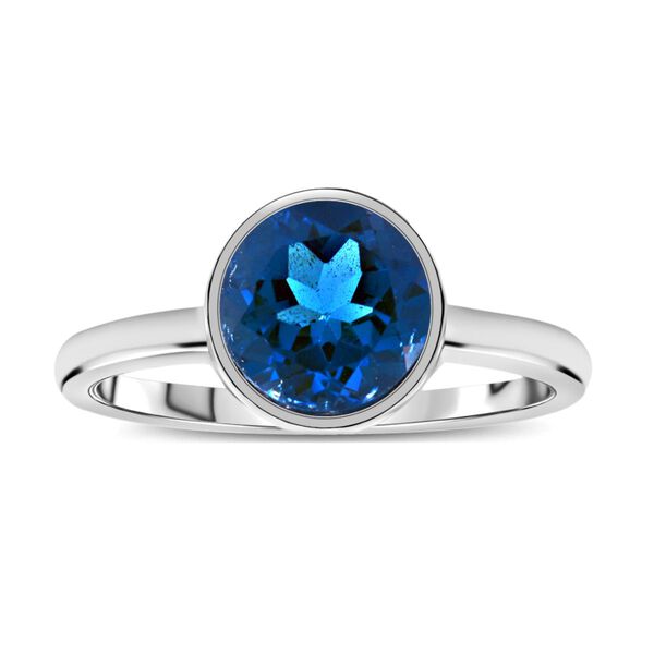 London Blautopas Ring, 925 Silber rhodiniert, ca. 3.20 ct image number 2