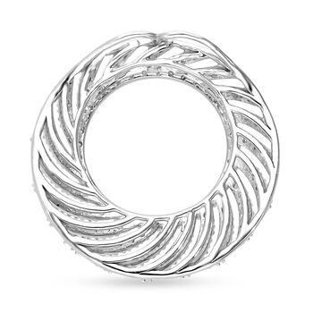 Wei&szlig;er Diamant P Anh&auml;nger 925 Silber platiniert ca. 0.50 ct