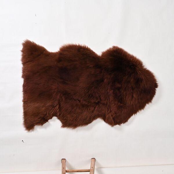 CLOSE OUT DEAL - Schafsfellteppich aus Echtleder-Fell, ca. 70x100 cm, Braun image number 1