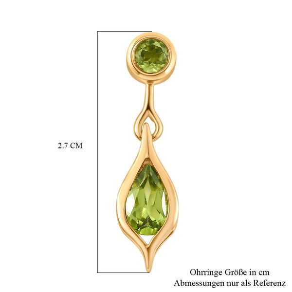 Natürliche Peridot Ohrhänger - 2,5 ct. image number 6