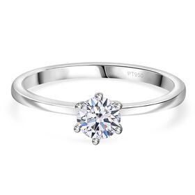 LUXURIANT DIAMOND- IGI zertifizierter SI-GH Labor Diamant Ring in 950 Platin- 0,75 ct.