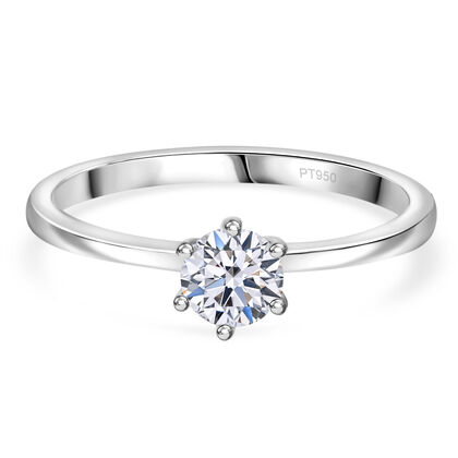 Signature Kollektion - Lab grown Diamant SI-GH Ring, IGI zertifiziert, 950 Platin (Gr&ouml;&szlig;e 21.00) ca. 0.75 ct