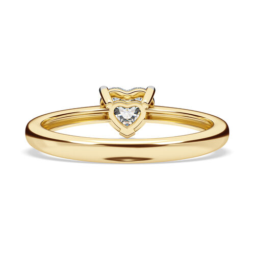 LUXURIANT DIAMOND - Lab Grown Diamant VS-EF SGL zertifiziert Ring, 925 Silber 750 Gelbgold Vermeil (Größe 17.00) ca. 0,50 ct image number 5
