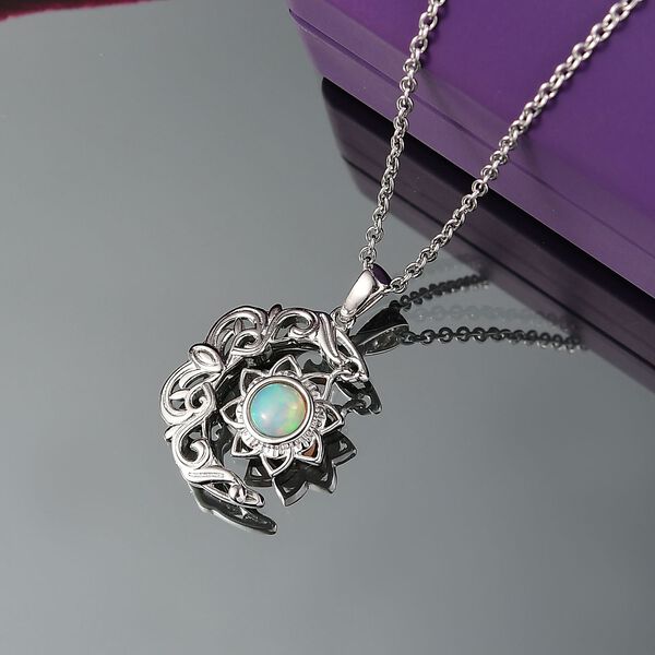EverTrue Opal Anh&auml;nger mit 50cm Kette in Silberton - 0,41 ct. image number 2