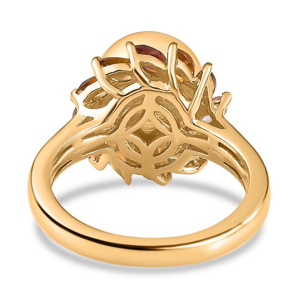 AA goldener Südseeperle und mehrfarbiger Turmalin-Ring - 9,55 ct. image number 6