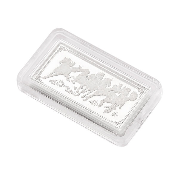 999 Platin Barren mit Pferdemotiven, 2g image number 3