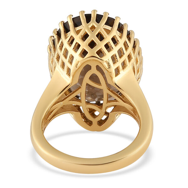 Rauchquarz-Ring, 925 Silber vergoldet  ca. 16,22 ct image number 6