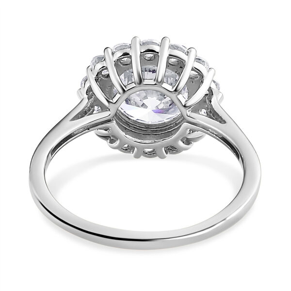 LUSTRO STELLA - weißer Zirkonia-Ring, 925 Silber platiniert (Größe 18.00) ca. 4,36 ct image number 6