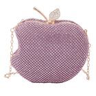 Apple-Clutch mit Kristallverzierung, 15x11,5 cm, Lavendel image number 0