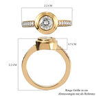 88 Facetten Moissanit Ring 925 Silber vergoldet  ca. 0,85 ct image number 6