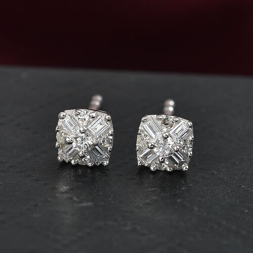 Lab Grown Diamant SI Ohrringe 925 Silber rhodiniert ca. 0,24 ct. image number 1