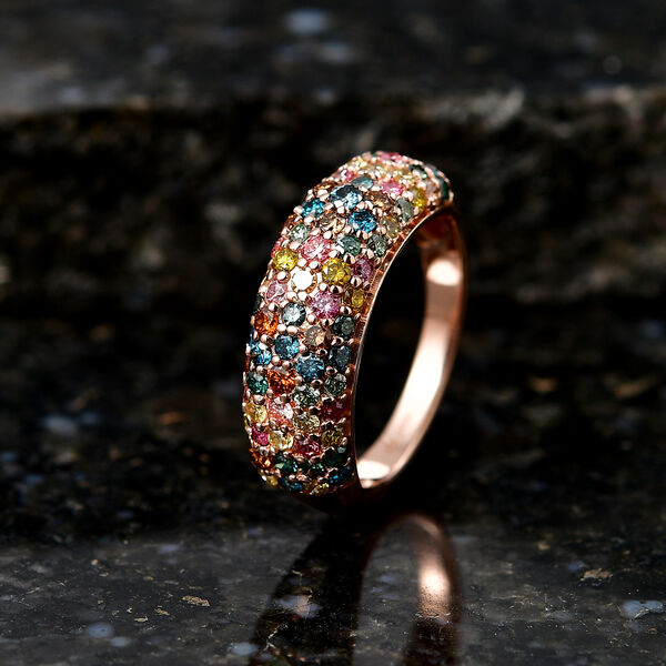 LUXURIANT SGL zertifizierter SI mehrfarbiger Labor Diamant Ring - 1,50 ct. image number 1