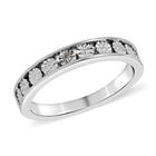 Diamant Half Eternity Ring 925 Silber Platin-Überzug image number 3