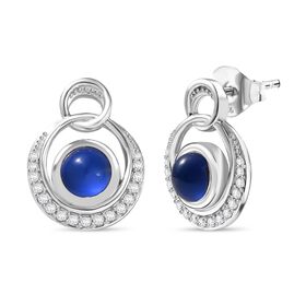D'Joy Aurora Mondstein und Zirkon Ohrringe - 2,40 ct. D'Joy Aurora Mondstein und Zirkon Ohrringe - 2,40 ct.