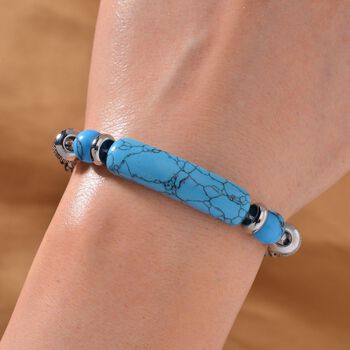 Blaues Howlit-Armband, 18 cm - 25 ct.