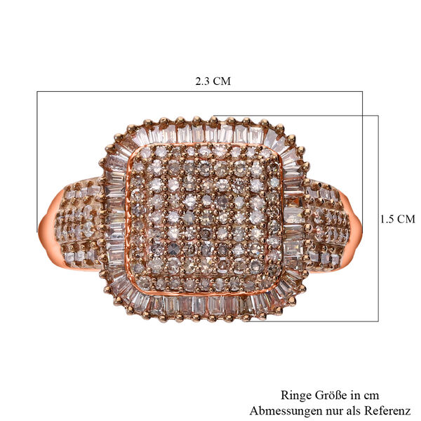 Nat&uuml;rlicher Champagner-Diamant-Ring - 1 ct. image number 4