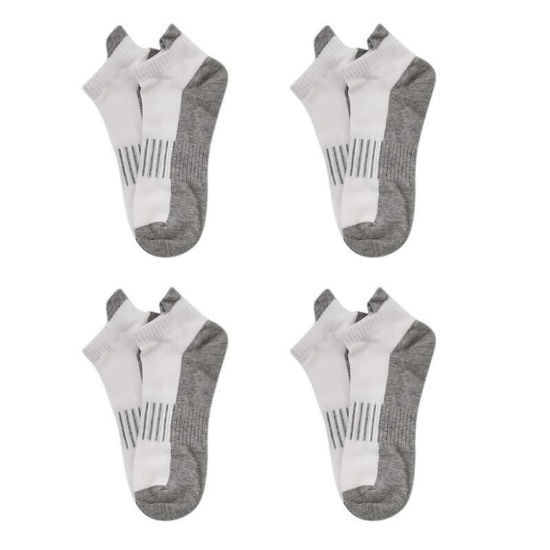 4er-Set Kupferfaser-Kompressions-Socken, Antibakteriell und Anti-Geruch, 36-40, S/M, weiß-grau image number 0