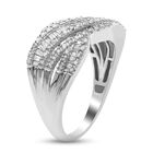 Diamant Cluster Ring 925 Silber Platin-Überzug image number 3