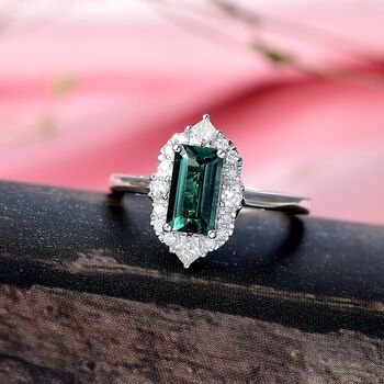 LUXORO AAA Pirineu Lagoon Turmalin und Diamant Ring in 417 Wei&szlig;gold - 1,62 ct.