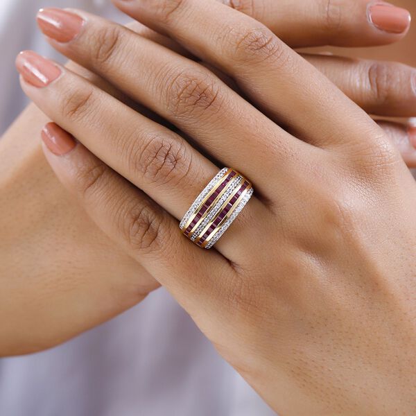 AAA Rubin und Zirkon Ring - 2,69 ct. image number 3