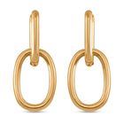 Kettenglieder-Ohrringe, Reiner Edelstahl, goldfarben